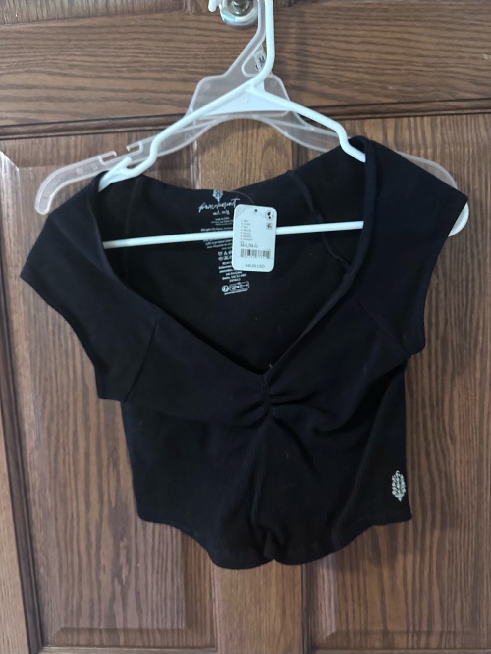 Fitted Black Free People Movement Top